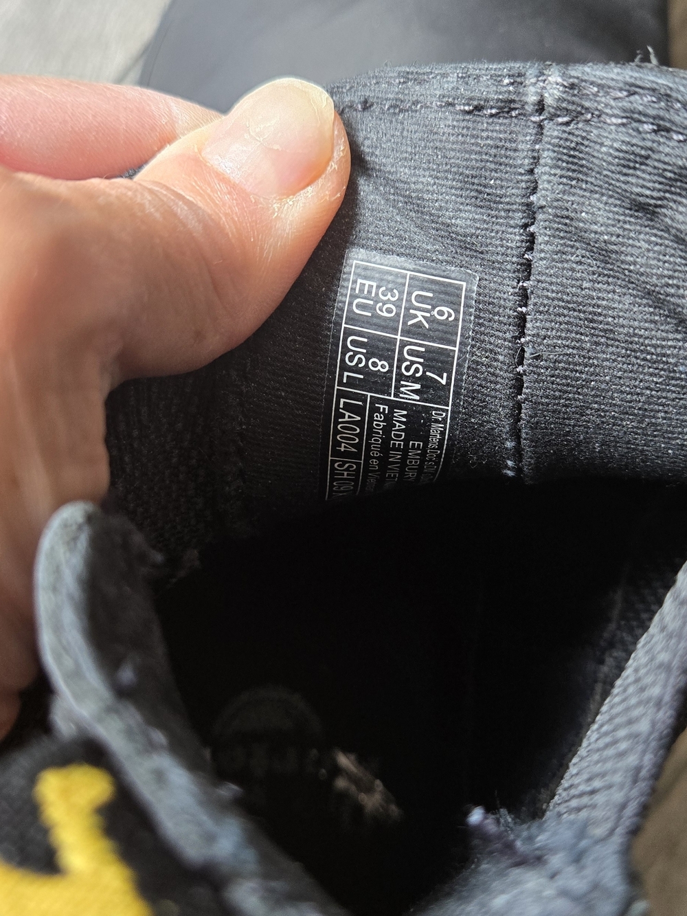 Dr. Martens Black Embury Chelsea Lug Boots with Yellow Stitching - Picture 7 of 7